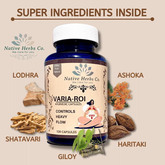 VARIA-ROI AYURVEDIC CAPSULES TO NORMALIZE HEAVY PERIODS FLOW